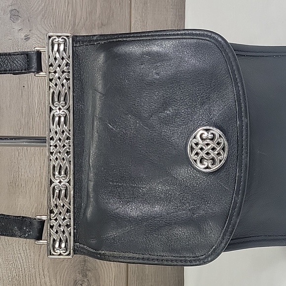 Brighton Black Leather Small Crossbody Shoulder Bag - Picture 3 of 13